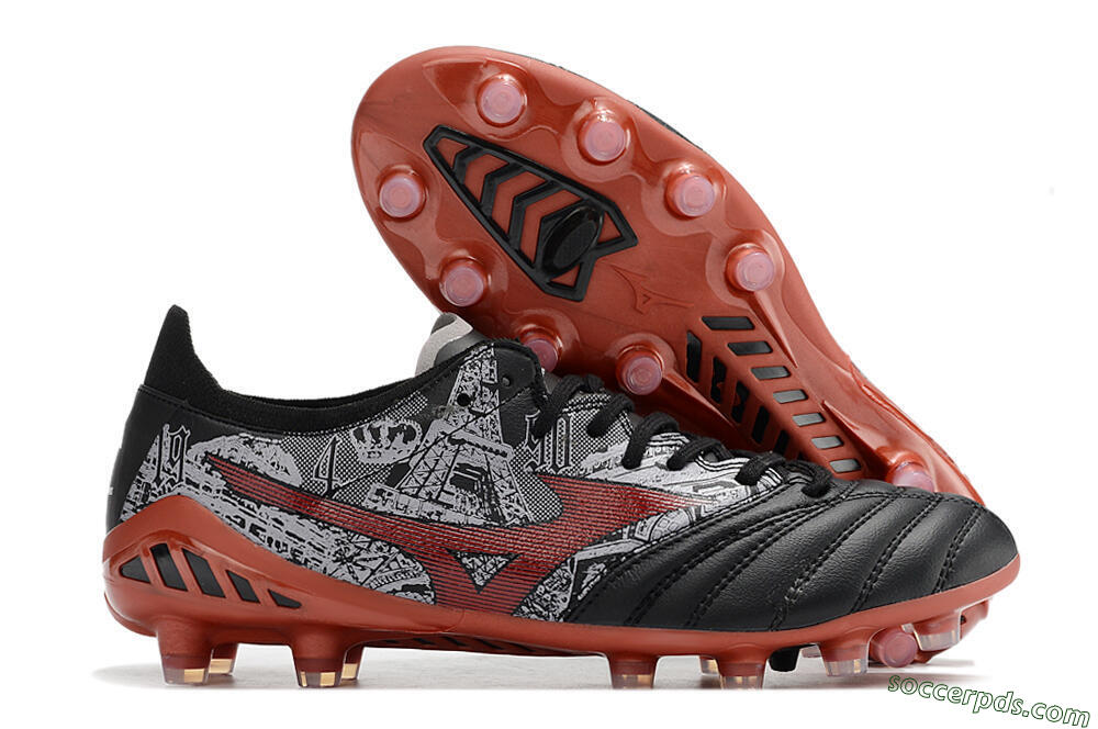 Mizuno Morelia Neo 3 Japan FG Low-Tops Football Boots - Black/White/Red 1