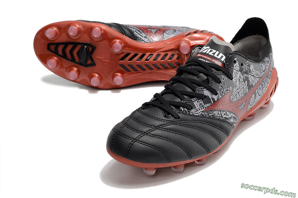 Mizuno Morelia Neo 3 Japan FG Low-Tops Football Boots - Black/White/Red 3