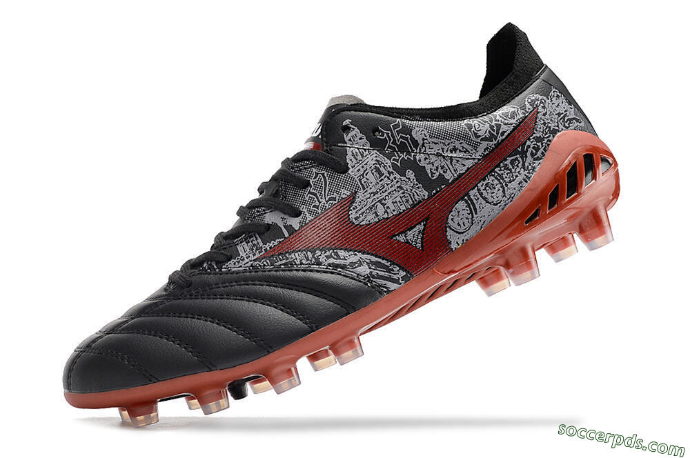 Mizuno Morelia Neo 3 Japan FG Low-Tops Football Boots - Black/White/Red 4