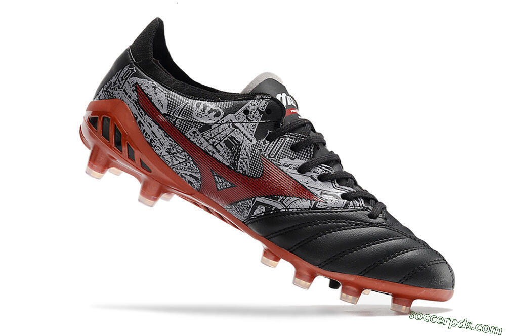Mizuno Morelia Neo 3 Japan FG Low-Tops Football Boots - Black/White/Red 5