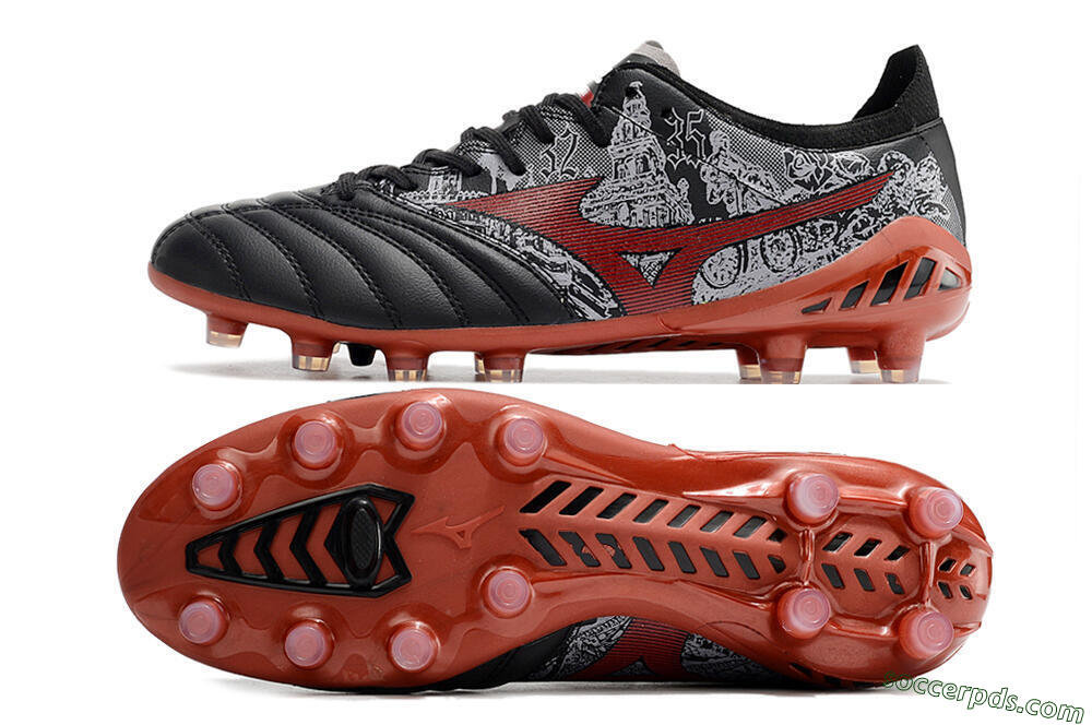 Mizuno Morelia Neo 3 Japan FG Low-Tops Football Boots - Black/White/Red 0