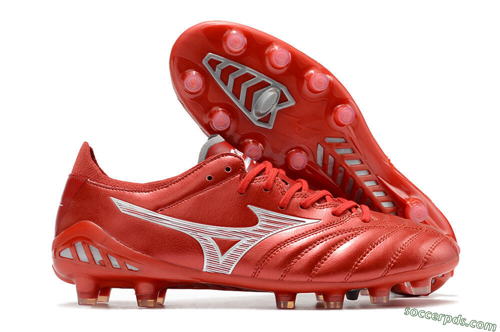 Mizuno Morelia Neo 3 Japan FG Low-Tops Football Boots - Red/White 1