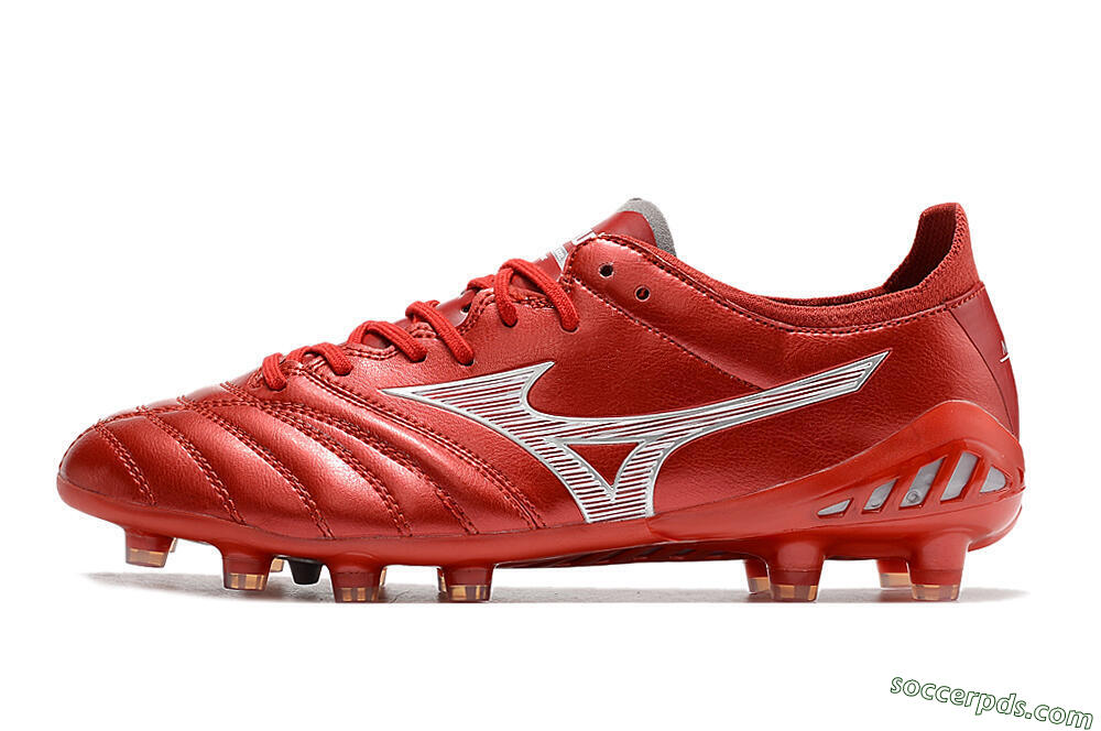 Mizuno Morelia Neo 3 Japan FG Low-Tops Football Boots - Red/White 2
