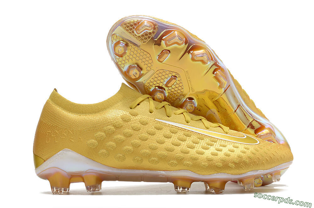 Nike Phantom Ultra Venom FG Low-Tops Football Boots - Gold/White 1