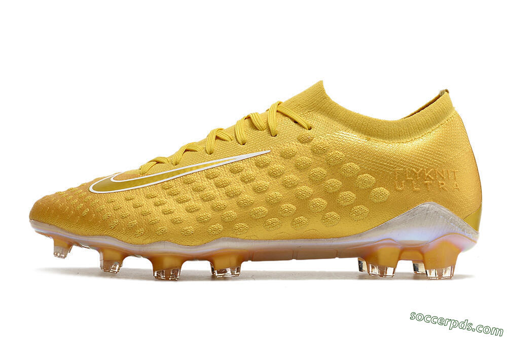 Nike Phantom Ultra Venom FG Low-Tops Football Boots - Gold/White 2