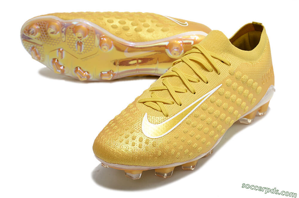Nike Phantom Ultra Venom FG Low-Tops Football Boots - Gold/White 3