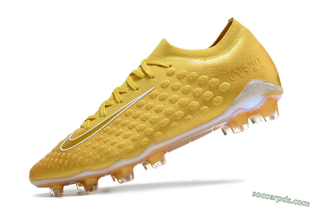 Nike Phantom Ultra Venom FG Low-Tops Football Boots - Gold/White 5