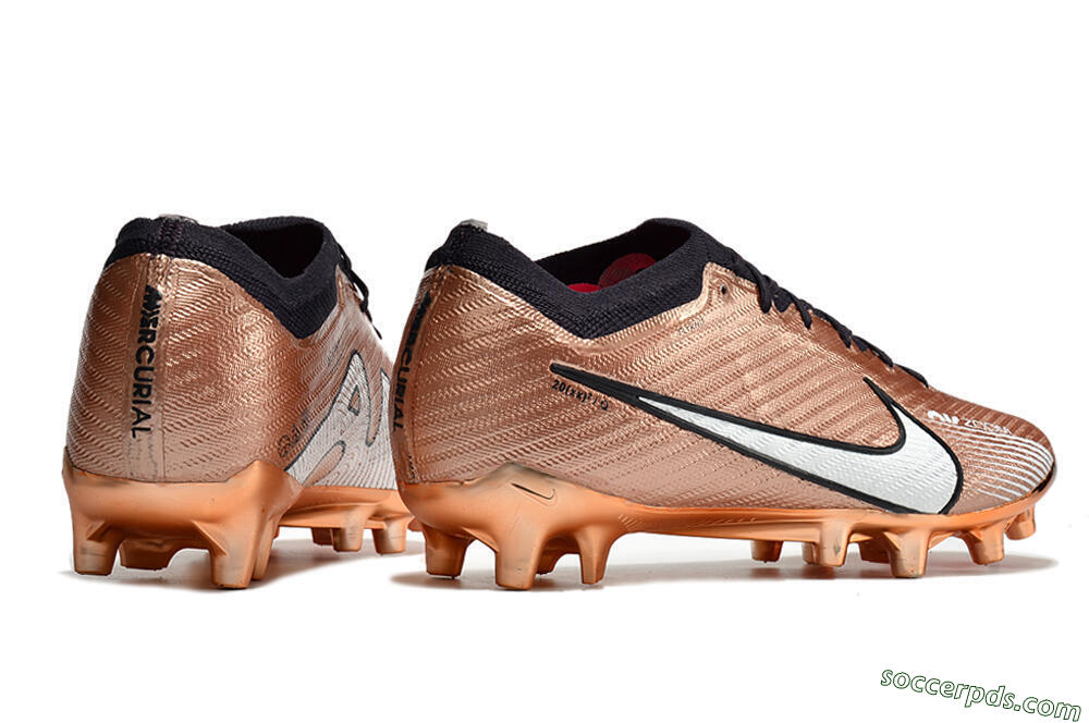 Nike Air Zoom Mercurial Vapor 15 Elite AG Low-Tops Football Boots - Gold/White/Black 6