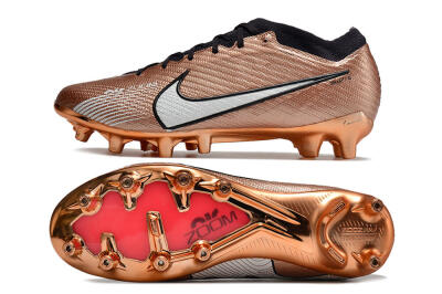 Nike Air Zoom Mercurial Vapor 15 Elite AG Low-Tops Football Boots - Gold/White/Black