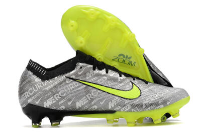 Nike Air Zoom Mercurial Vapor 15 Elite AG Low-Tops Football Boots - Silver/Green/Black