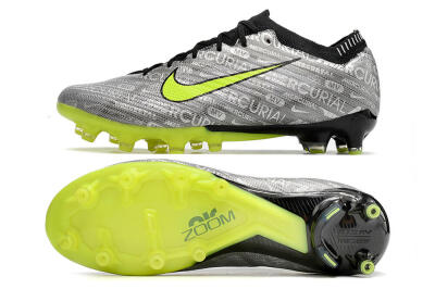 Nike Air Zoom Mercurial Vapor 15 Elite AG Low-Tops Football Boots - Silver/Green/Black