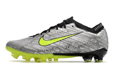 Nike Air Zoom Mercurial Vapor 15 Elite AG Low-Tops Football Boots - Silver/Green/Black