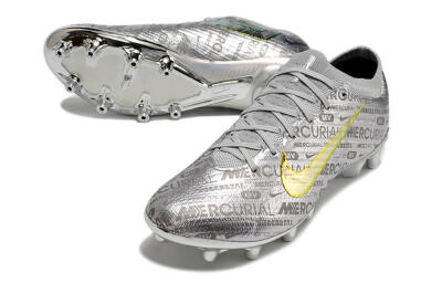 Nike Air Zoom Mercurial Vapor 15 Elite AG Low-Tops Football Boots - Silver/Gold