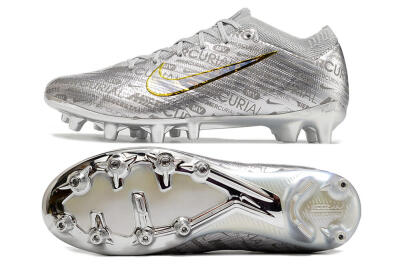 Nike Air Zoom Mercurial Vapor 15 Elite AG Low-Tops Football Boots - Silver/Gold