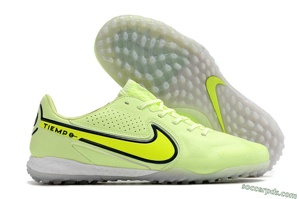 Nike React Tiempo Legend 9 Pro TF Low-Tops Football Shoes - Green/Black 1