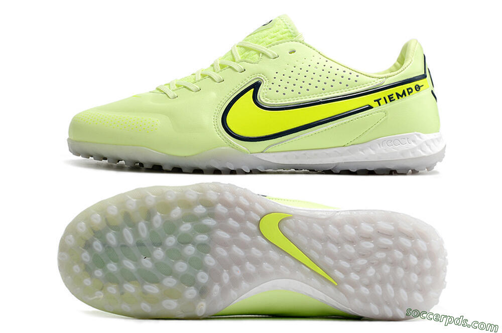 Nike React Tiempo Legend 9 Pro TF Low-Tops Football Shoes - Green/Black 0