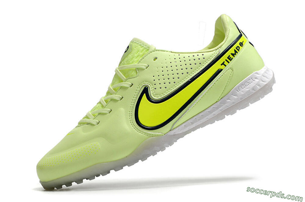 Nike React Tiempo Legend 9 Pro TF Low-Tops Football Shoes - Green/Black 5