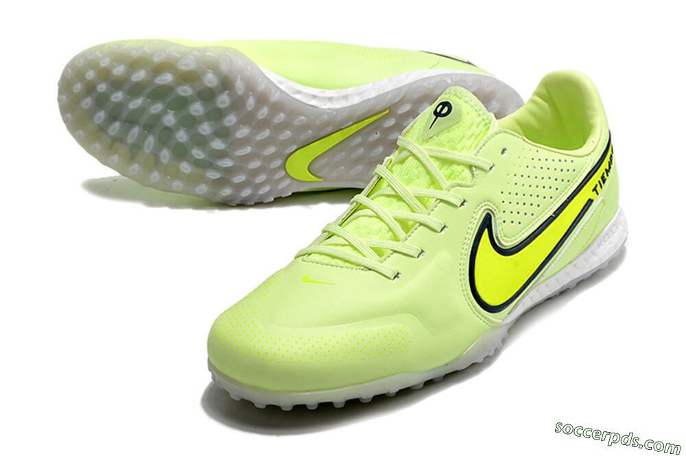 Nike React Tiempo Legend 9 Pro TF Low-Tops Football Shoes - Green/Black 3