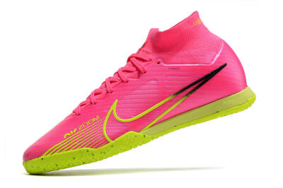 Nike Air Zoom Mercurial Superfly 9 Elite IC High-Tops Football Shoes - Pink/Green/Black