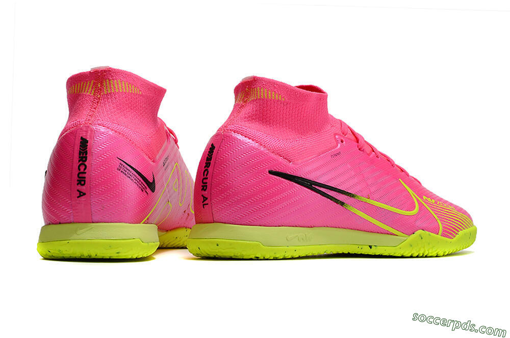 Nike Air Zoom Mercurial Superfly 9 Elite IC High-Tops Football Shoes - Pink/Green/Black 6