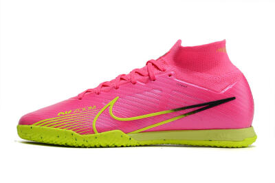 Nike Air Zoom Mercurial Superfly 9 Elite IC High-Tops Football Shoes - Pink/Green/Black