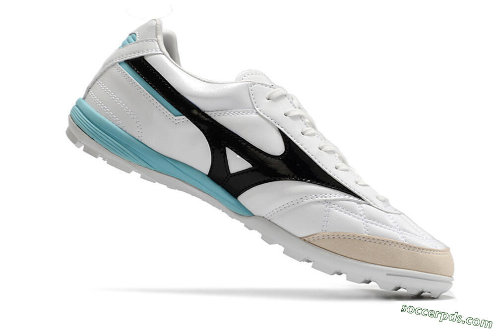 Mizuno Morelia Sala Japn TF Low-Tops Football Shoes - White/Black/Blue 4