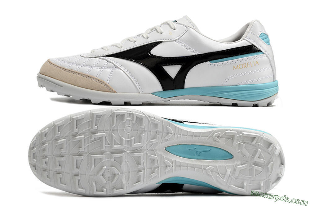 Mizuno Morelia Sala Japn TF Low-Tops Football Shoes - White/Black/Blue 0
