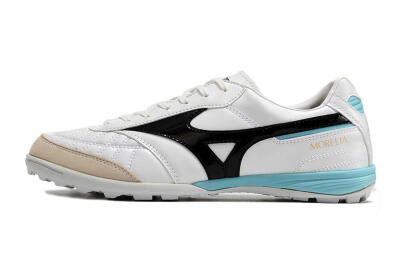 Mizuno Morelia Sala Japn TF Low-Tops Football Shoes - White/Black/Blue