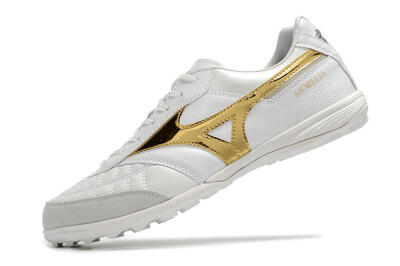 Mizuno Morelia Sala Japn TF Low-Tops Football Shoes - White/Gold