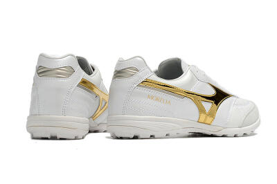 Mizuno Morelia Sala Japn TF Low-Tops Football Shoes - White/Gold