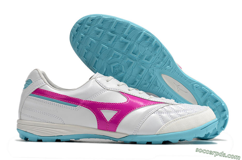 Mizuno Morelia Sala Japn TF Low-Tops Football Shoes - White/Red/Blue 1