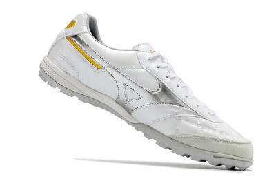 Mizuno Morelia Sala Japan TF Low-Tops Football Shoes - White/Silver/Yellow
