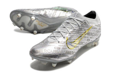 Nike Air Zoom Mercurial Vapor 15 Elite SG Low-Tops Football Boots - Silver/Gold