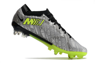 Nike Air Zoom Mercurial Vapor 15 Elite SG Low-Tops Football Boots - Silver/Green/Black