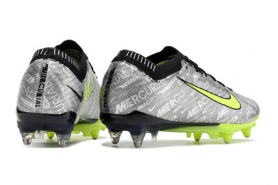 Nike Air Zoom Mercurial Vapor 15 Elite SG Low-Tops Football Boots - Silver/Green/Black