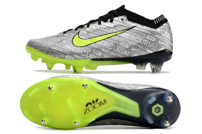 Nike Air Zoom Mercurial Vapor 15 Elite SG Low-Tops Football Boots - Silver/Green/Black