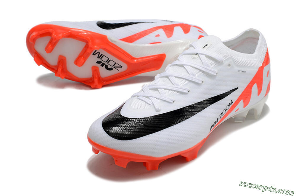 Nike Air Zoom Mercurial Vapor 15 Elite FG Low-Tops Football Boots - White/Black/Red 3