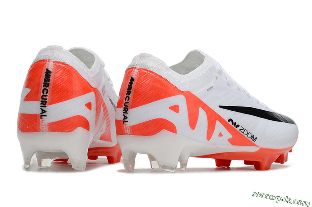 Nike Air Zoom Mercurial Vapor 15 Elite FG Low-Tops Football Boots - White/Black/Red 6