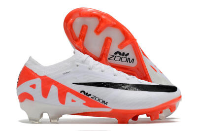 Nike Air Zoom Mercurial Vapor 15 Elite FG Low-Tops Football Boots - White/Black/Red