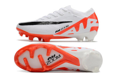 Nike Air Zoom Mercurial Vapor 15 Elite FG Low-Tops Football Boots - White/Black/Red