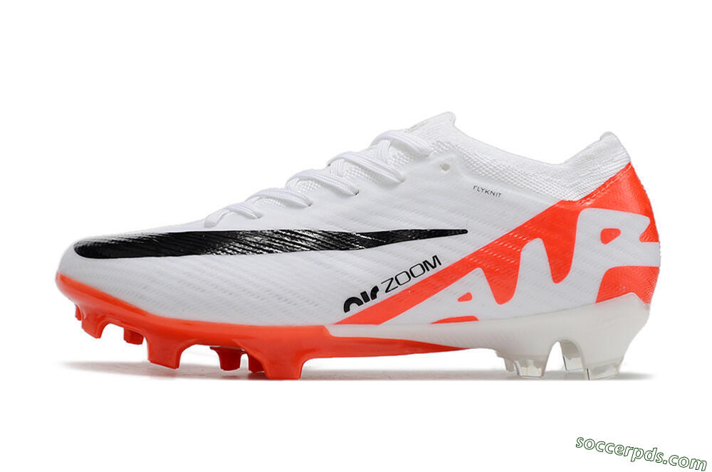 Nike Air Zoom Mercurial Vapor 15 Elite FG Low-Tops Football Boots - White/Black/Red 2