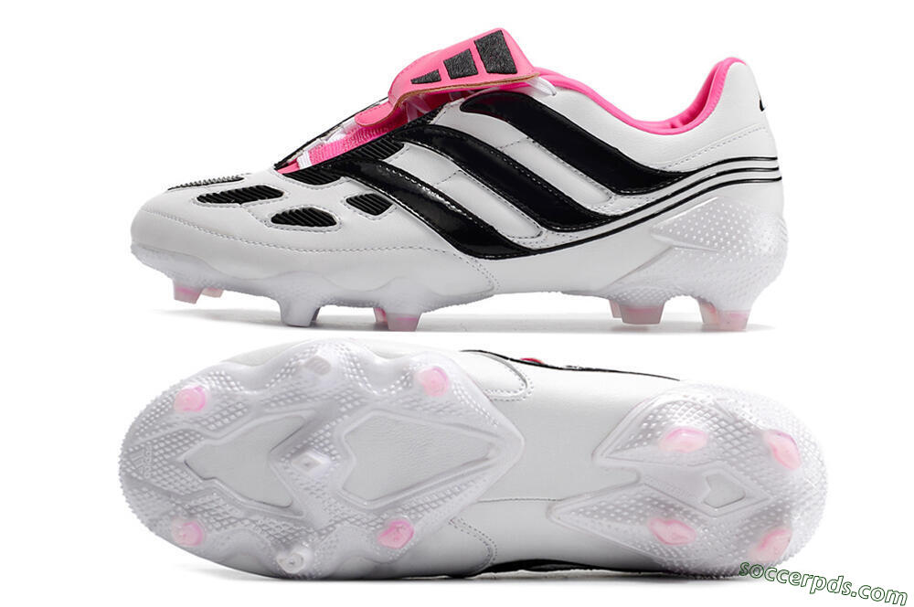 Adidas Predator Precision FG Low-Tops Football Boots - White/Black/Pink 0