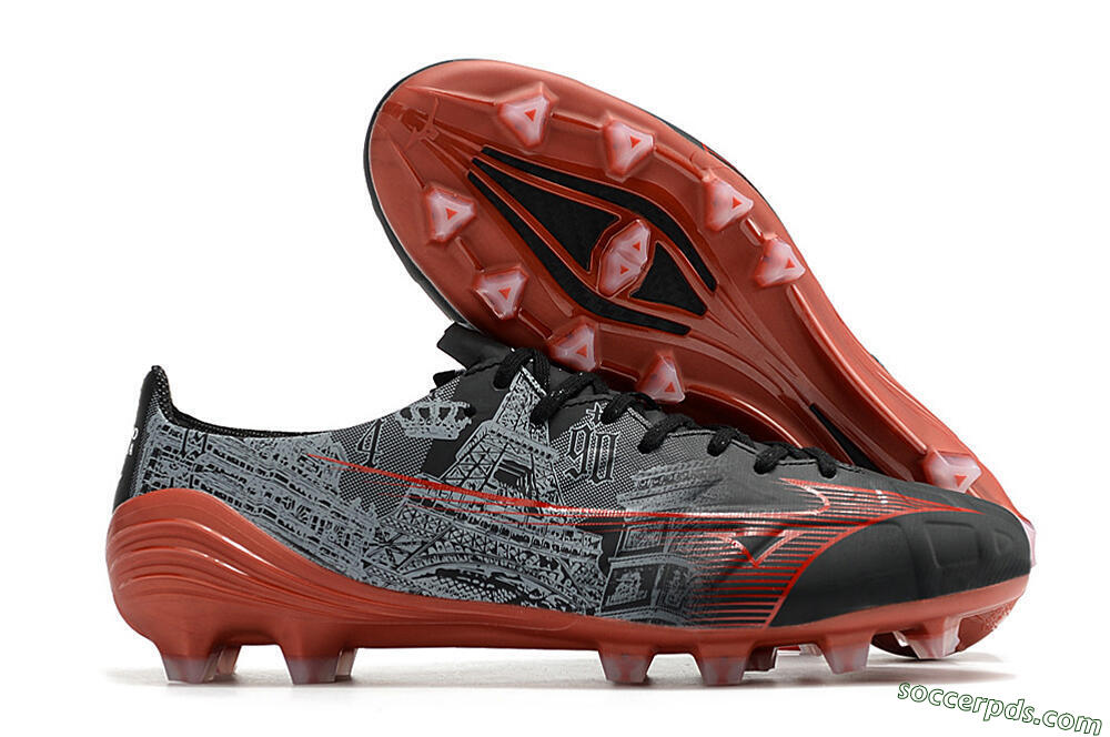 Mizuno Morelia Alpha an FG Low-Tops Football Boots - Black/Red 1