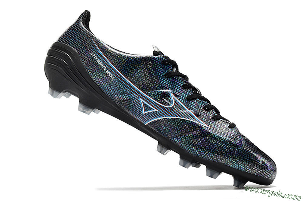 Mizuno Morelia Alpha an FG Low-Tops Football Boots - Black/Blue 4