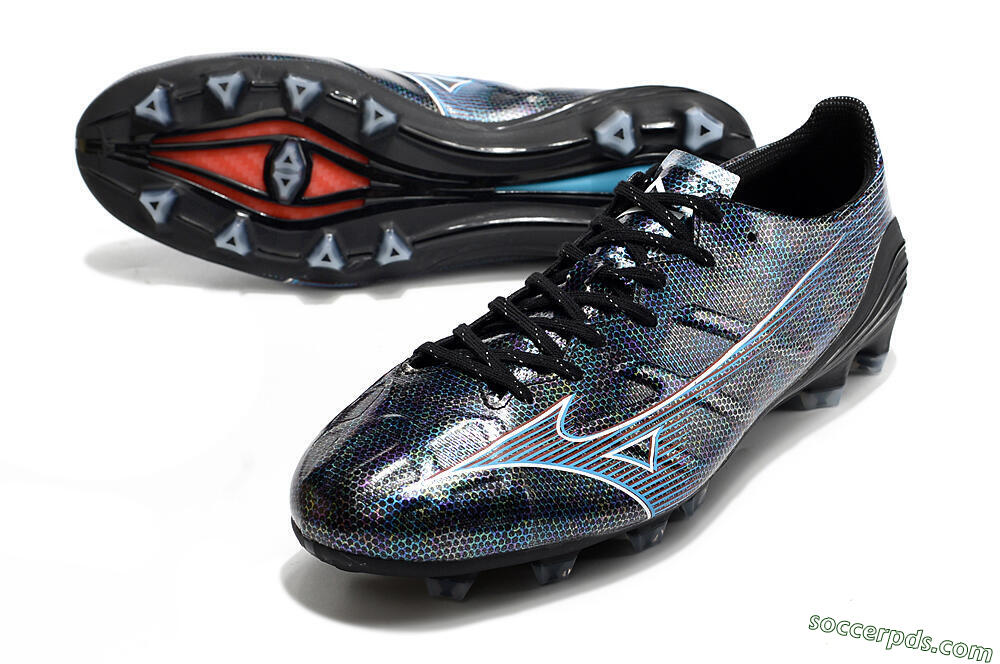 Mizuno Morelia Alpha an FG Low-Tops Football Boots - Black/Blue 3