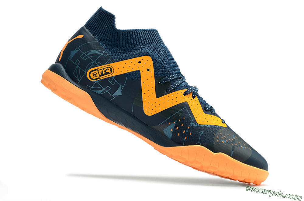 Puma Future Match TT TF Low-Tops Football Shoes - Blue/Yellow 4