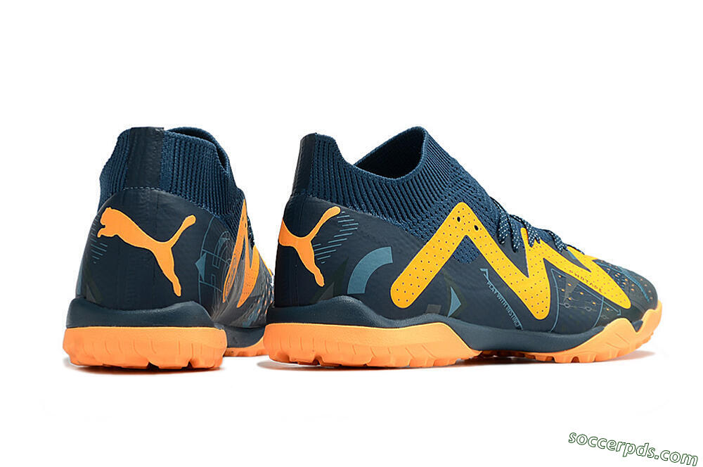 Puma Future Match TT TF Low-Tops Football Shoes - Blue/Yellow 6