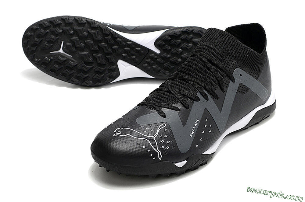 Puma Future Match TT TF Low-Tops Football Shoes - Black/White 3