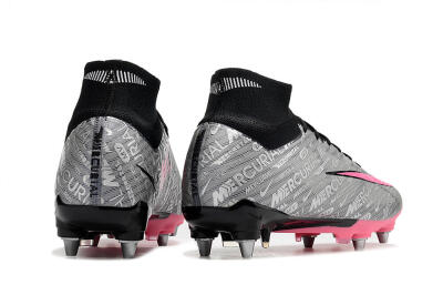 Nike Air Zoom Mercurial Superfly 9 Elite SG High-Tops Football Boots - Silver/Black/Pink