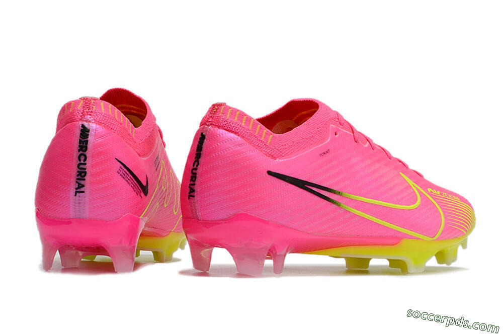 Nike Air Zoom Mercurial Vapor 15 Elite FG Low-Tops Football Boots - Pink/Green/Black 6